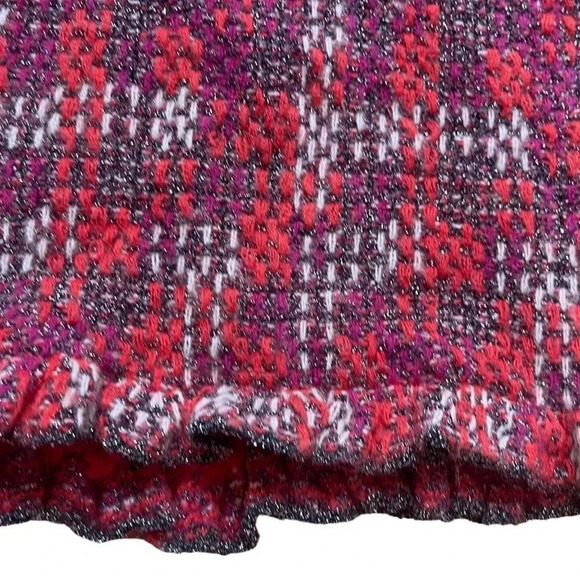 NWT Zara RUFFLED KNIT Cropped TOP Sweater Multi Color plaid - Picture 10 of 12